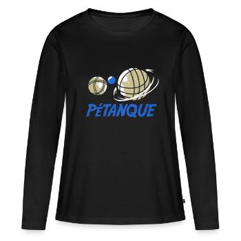 Pétanque - Women's Premium Organic Long Sleeve Shirt - black - Front - Julia (174cm)