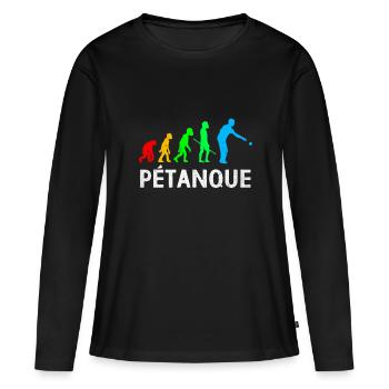 Pétanque - Women's Premium Organic Long Sleeve Shirt - black - Front - Julia (174cm)