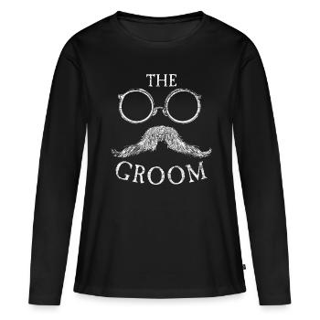 Groom newlyweds - Women's Premium Organic Long Sleeve Shirt - black - Front - Julia (174cm)