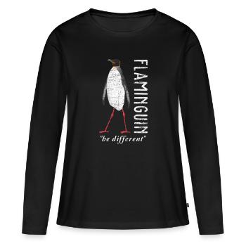 manchot - T-shirt manches longues Premium bio Femme - noir - Devant - Julia (174cm)