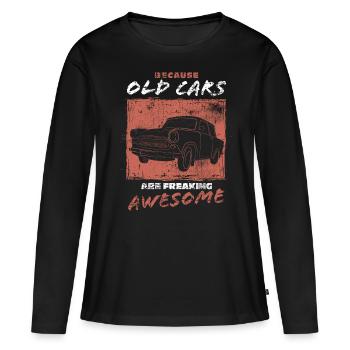 Voiture de collection - T-shirt manches longues Premium bio Femme - noir - Devant - Julia (174cm)