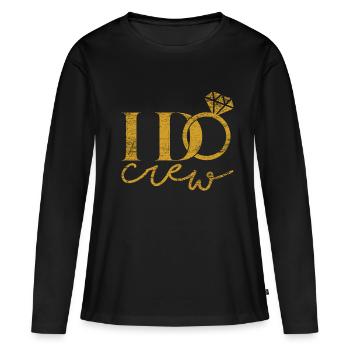 Demande en mariage - T-shirt manches longues Premium bio Femme - noir - Devant - Julia (174cm)
