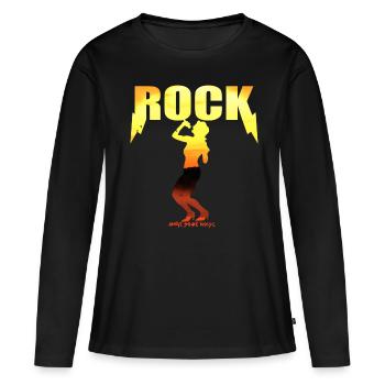Chanteur rock musicien chantant chant - T-shirt manches longues Premium bio Femme - noir - Devant - Julia (174cm)