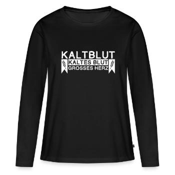 Kaltblut Pferde | Reiter Stall Geschenk - Frauen Premium Bio Langarmshirt - Schwarz - Vorne - Julia (174cm)