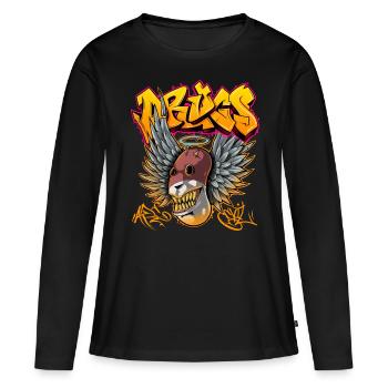 Les drogues sont mauvaises - T-shirt manches longues Premium bio Femme - noir - Devant - Julia (174cm)