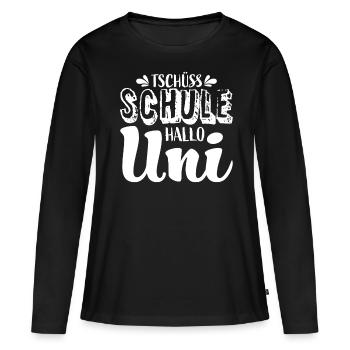 Uni Student Schulabschluss - Frauen Premium Bio Langarmshirt - Schwarz - Vorne - Julia (174cm)