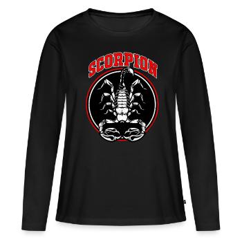 Scorpion - T-shirt manches longues Premium bio Femme - noir - Devant - Julia (174cm)