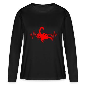 Scorpion - T-shirt manches longues Premium bio Femme - noir - Devant - Julia (174cm)