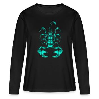 Scorpion - T-shirt manches longues Premium bio Femme - noir - Devant - Julia (174cm)