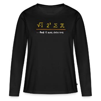 Mathematik Mathematiker Mathelehrer Funktionen Pi - Frauen Premium Bio Langarmshirt - Schwarz - Vorne - Julia (174cm)