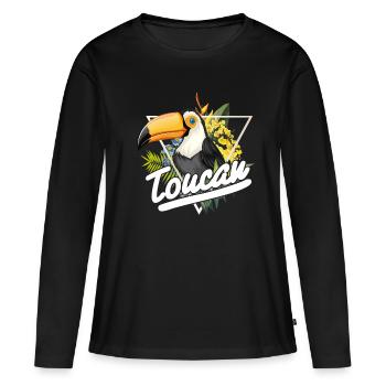 Tukan Amants - T-shirt manches longues Premium bio Femme - noir - Devant - Julia (174cm)