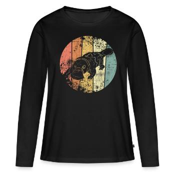 Bec d’abel - T-shirt manches longues Premium bio Femme - noir - Devant - Julia (174cm)