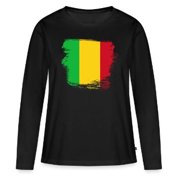 Drapeau du Mali - T-shirt manches longues Premium bio Femme - noir - Devant - Julia (174cm)