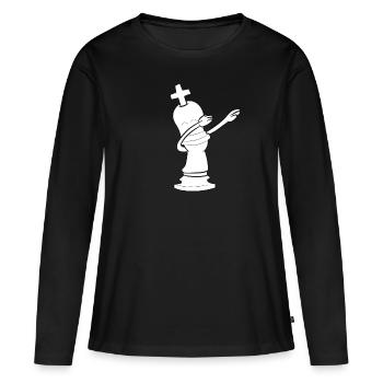 King Chess Dabing King Chess Piece Gift - Frauen Premium Bio Langarmshirt - Schwarz - Vorne - Julia (174cm)