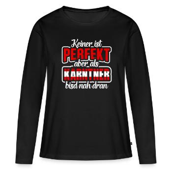 Kärntner Kärnten Österreich - Frauen Premium Bio Langarmshirt - Schwarz - Vorne - Julia (174cm)