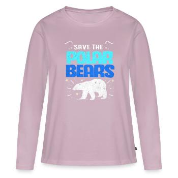 Eisbär - Frauen Premium Bio Langarmshirt - Altrosa - Vorne - Julia (174cm)