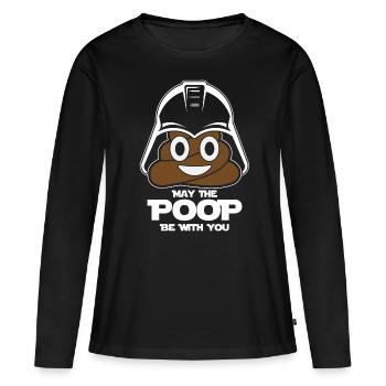 Merde Pile de Nerd Geek Science Fiction Science-fiction - T-shirt manches longues Premium bio Femme - noir - Devant - Julia (174cm)