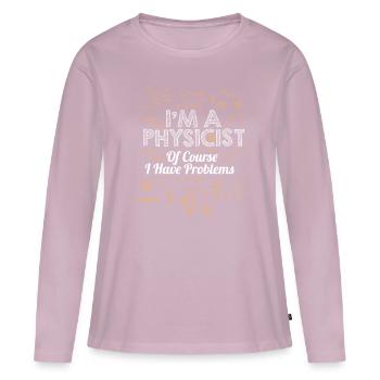 Physique Physicien Physique Enseignant Enseignant Science - T-shirt manches longues Premium bio Femme - rose poudré - Devant - Julia (174cm)