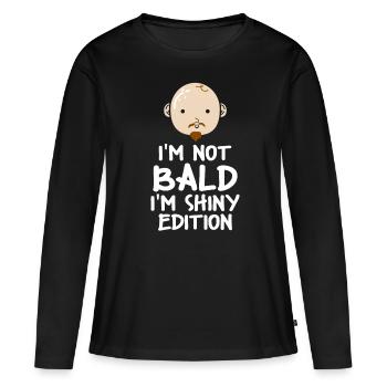 Not bald shiny edition bald head baldness - Women's Premium Organic Long Sleeve Shirt - black - Front - Julia (174cm)