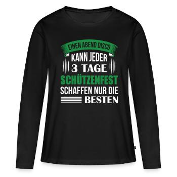 Schützenfest Schützenverein - Frauen Premium Bio Langarmshirt - Schwarz - Vorne - Julia (174cm)