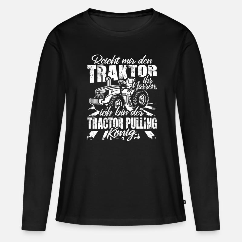 Tractor pulling - Women's Premium Organic Long Sleeve Shirt - black