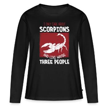 Scorpion - T-shirt manches longues Premium bio Femme - noir - Devant - Julia (174cm)
