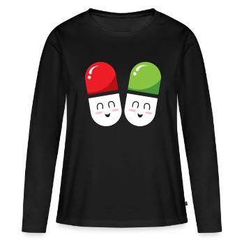 Apotheker Tabletten Apotheke Medizin Mediziner - Frauen Premium Bio Langarmshirt - Schwarz - Vorne - Julia (174cm)