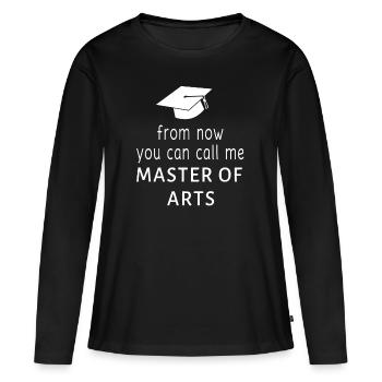 Master of Arts - T-shirt manches longues Premium bio Femme - noir - Devant - Julia (174cm)