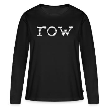 rangée - T-shirt manches longues Premium bio Femme - noir - Devant - Julia (174cm)