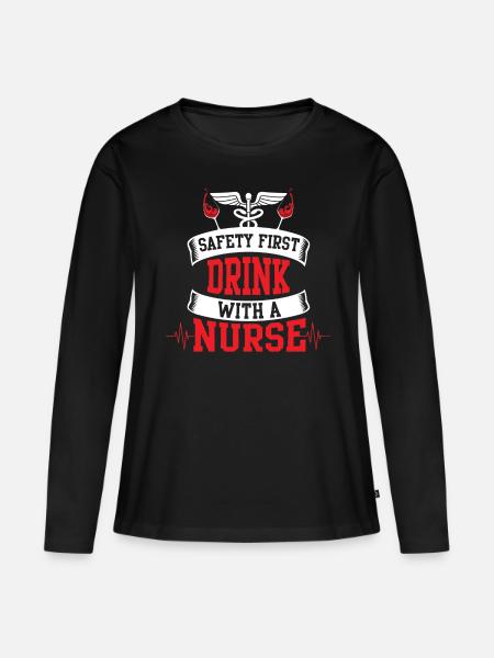 Krankenschwester Krankenpflegerin Krankenschwester - Frauen Premium Bio Langarmshirt - Schwarz