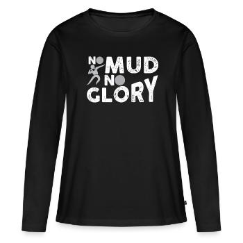 Kugelstoßen Athlet - Kein Schlamm kein Ruhm - Frauen Premium Bio Langarmshirt - Schwarz - Vorne - Julia (174cm)