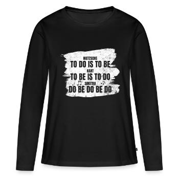 Philosophie Kant Nietzsche witzig Philosoph - Frauen Premium Bio Langarmshirt - Schwarz - Vorne - Julia (174cm)
