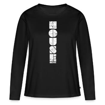 House Music - T-shirt manches longues Premium bio Femme - noir - Devant - Julia (174cm)