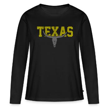 Texas - T-shirt manches longues Premium bio Femme - noir - Devant - Julia (174cm)