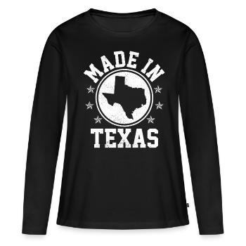Texas - T-shirt manches longues Premium bio Femme - noir - Devant - Julia (174cm)