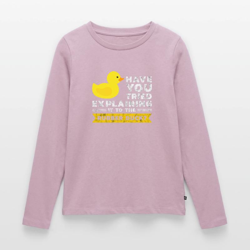 Programmer rubber duck debug Women's Premium Organic Long Sleeve Shirt