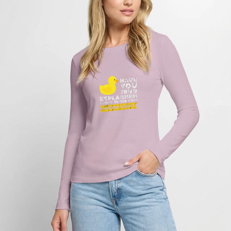 Programmierer Gummiente Debug Frauen Premium Bio Langarmshirt