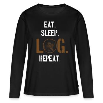 lumberjack - Women's Premium Organic Long Sleeve Shirt - black - Front - Julia (174cm)