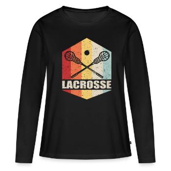 Lacrosse - T-shirt manches longues Premium bio Femme - noir - Devant - Julia (174cm)