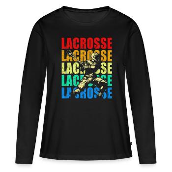 Lacrosse - T-shirt manches longues Premium bio Femme - noir - Devant - Julia (174cm)