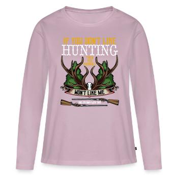 hunt - Women's Premium Organic Long Sleeve Shirt - dusky pink - Front - Julia (174cm)