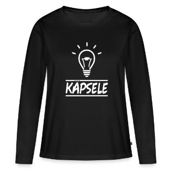 Käpsele Souabe Souabes - T-shirt manches longues Premium bio Femme - noir - Devant - Julia (174cm)