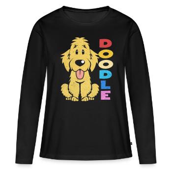 Doodle - Women's Premium Organic Long Sleeve Shirt - black - Front - Julia (174cm)