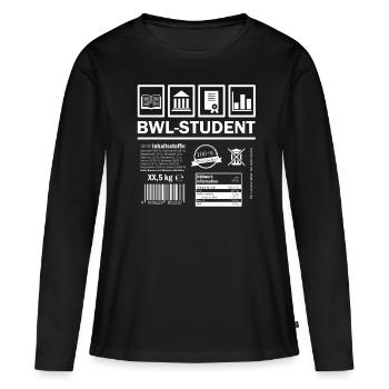 BWL Student bio b - Frauen Premium Bio Langarmshirt - Schwarz - Vorne - Julia (174cm)