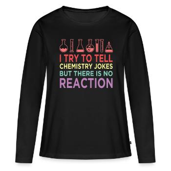 chemistry - Women's Premium Organic Long Sleeve Shirt - black - Front - Julia (174cm)