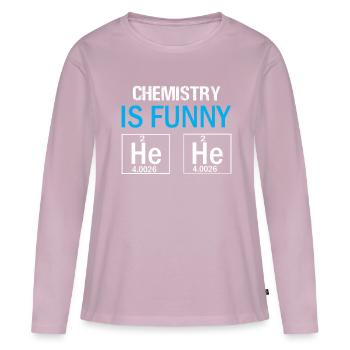 chemistry - Women's Premium Organic Long Sleeve Shirt - dusky pink - Front - Julia (174cm)