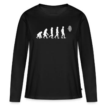 Darts Darts Dart Shirt Evolution du cadeau - T-shirt manches longues Premium bio Femme - noir - Devant - Julia (174cm)