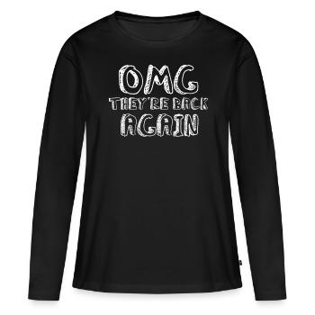 OMG They're Back Again, Backstreet Trough My Heart - Frauen Premium Bio Langarmshirt - Schwarz - Vorne - Julia (174cm)