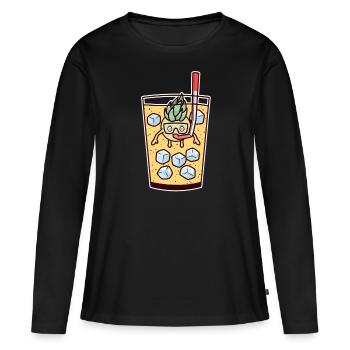 Cocktail Pina Colada Pineapple Diving Glass Diving - Women's Premium Organic Long Sleeve Shirt - black - Front - Julia (174cm)