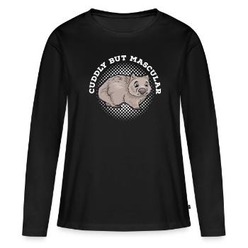 Wombat Beuteltier - Frauen Premium Bio Langarmshirt - Schwarz - Vorne - Julia (174cm)